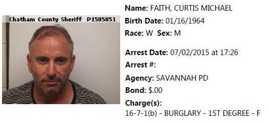 Curtis Michael Faith Arrest